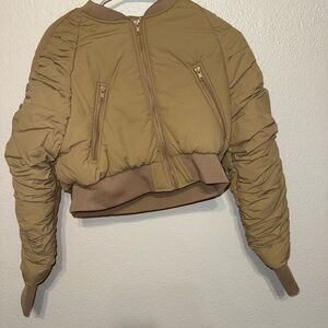 Fashion Nova Khaki Bomber Jacket